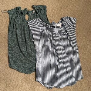 Two LC Lauren Conrad cap sleeve tops - XS
